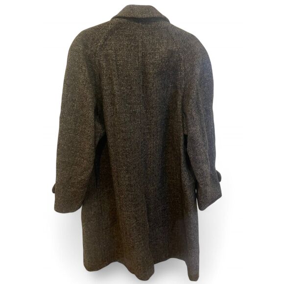 HARRIS TWEED Men's Vintage Wool Overcoat Jacket - Picture 2 of 10